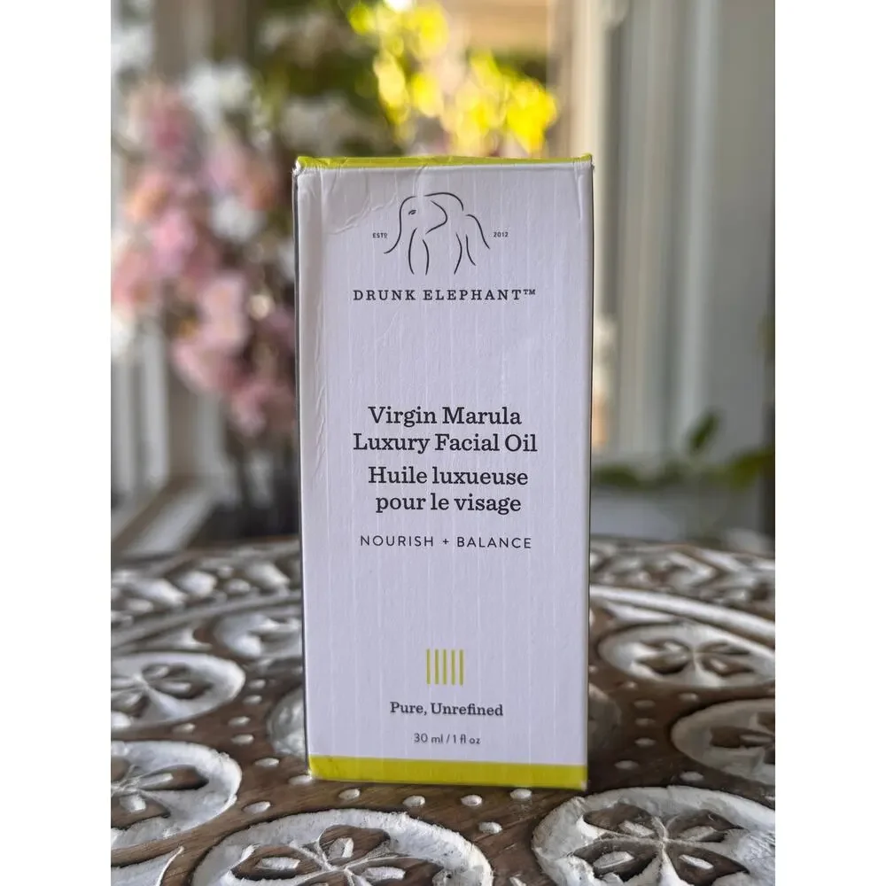 Drunk Elephant Virgin Marula Luxury Facial Oil 30 mL / 1 oz with Box